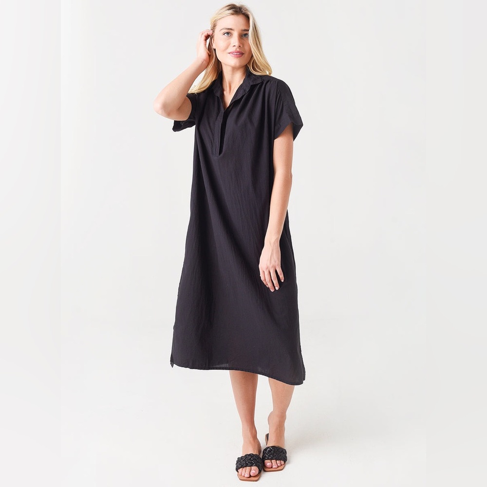 Cali Dreaming Black 100% Cotton Dress XS